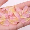 20 piezas hojas largas de 10x23mm DIY accesorios para el cabello antiguos material de horquilla hecho a mano pétalos de vidrio hojas