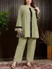 Fábrica de Origem Exportação Transfronteiriça Moda Feminina Plus Size Casual Conjunto de Duas Peças Coleção de Liquidação