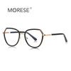 Gafas anti luz azul nuevas transfronterizas 3130 marco de metal con anillo de TR con textura de anillo de metal y TR marco de anillo de TR con textura de metal y TR espejo plano decorativo de pasarela europea y americana cámara callejera