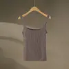 Nova Camisola Estilosa para Mulheres Outono e Inverno 2026 Nova Camisa Base de Tricô de Caxemira Sem Mangas Slim Fit Suéter Cor Sólida