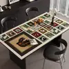 Mantel de estilo americano vintage, antideslizante, resistente al aceite, lavable, modelo nuevo 2025, lujo ligero con sensación de alta gama, se puede cortar para adaptarse a la superficie de la mesa