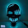 Máscara de Crânio Halloween LED Iluminada com Sangue Transfronteiriça, Máscara de Cabeça de Fantasma, Fantasia de Cabeça de Fantasma de Terror, Ecológica