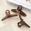 Presilha de Garra para Cabelo com Desenho de Filhote Estilo Francês Retrô para Mulheres, Presilha Tiburón de Alta Qualidade para Penteados no Topo da Cabeça, Acessório de Cabelo Simples e Elegante