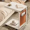 Mesa Auxiliar Móvil para Sofá, Estante para Snacks, Mesita de Noche para Dormitorio, Mesita de Noche, Mesa para Casa de Alquiler, Mesa de Café