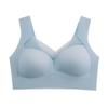 Sujetador de seda de hielo de verano sin costuras, talla grande, copa fija, push-up, a prueba de golpes, antiflacidez, fino, bonito, espalda, ropa interior deportiva sexy