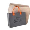 Nova Bolsa Tote de Feltro com Logotipo Imprimível Grande Capacidade para Deslocamento, Compras, Armazenamento, Portátil, Feltro de Cor Contrastante