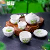 Nuevos y Creativos Adornos Orientales de Bambú para Juego de Té, Micro Paisaje, Adornos Pequeños de Resina de Gama Alta de Nicho, Adornos Pequeños de Escritorio
