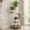 Estante de Flores para Balcón Transfronterizo, Estante de Almacenamiento de Pie, Estante de Flores Modular de Lujo Ligero para Interiores, Estante de Macetas de Múltiples Niveles para Plantas Trepadoras y Plantas Verdes
