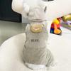 Perro pequeño mascota oso perro de peluche ropa para perro otoño e invierno invierno abrigo de algodón pana correa de oso ropa de cuatro patas