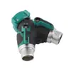 Ouya Belleza Dental Válvula de Doble Paso Interfaz de Separación de Agua Aleación de Zinc Conector en Y Riego de Jardín al Aire Libre Divisor de Doble Paso