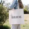 Bolsa Tote de Lona Popular Europeia e Americana da Amazon para Noiva Bolsa de Lona para Casamento Festa de Despedida de Solteira