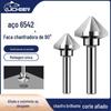 Borda M2 alça reta escareador broca de metal de três lâminas Chanfro faca 90 graus Chanfro broca HSS abertura de aço de alta velocidade Faca de chanfro