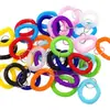 Atacado em estoque do fabricante de pulseiras elásticas coloridas de fio de telefone, pulseiras de chaveiro de mola plástica e pulseiras com etiqueta de número