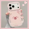 Funda con cara de animal adecuada para Apple 17 Pro Max, iPhone 16 silicona transparente, 14 con soporte, 15 de dibujos animados, 13 para mujeres