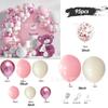 Transfronteiriço rosa menina festa de aniversário de látex balão terno guirlanda balão cadeia sala de casamento cem dias layout de cena