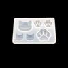 Zhongcheng silicone cristal cola gota gato gato garra lua estrela molde geométrico pingente feito à mão diy cola soltando molde
