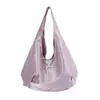Bolsa de lona com poá estilo coreano minimalista 2026 novo modelo bolsa tote versátil de grande capacidade para o dia a dia bolsa de ombro fresca e simples para mulheres
