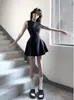 Vestido Branco de Bolinhas com Alças Finas para Mulheres, Novo Estilo de Verão 2026, Perfeito para Figuras Baixas, Deslumbrante Vestido de Férias de Yunnan