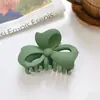 Pinza para el pelo verde pinza para el pelo grande tocado de celebridad de internet pinza de tiburón para baño pinza para recogido en la parte trasera del cabello accesorios para el cabello de temperamento para mujeres