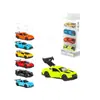 Transfronterizo 1:60 Simulación 8 Modelos Mixtos Abren Tres Puertas Tira Hacia Atrás Graffiti Aleación Coche de Carreras Juguete Fábrica Mayorista
