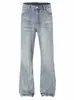 2026 Jeans de Pierna Recta Micro Acampanada High Street Americano Estilo Nuevo Marca de Moda Pantalones Largos Holgados Adelgazantes de Pierna Ancha Ropa para Hombre
