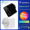 Carregador multiprotocolo de nitreto de gálio australiano de calibre 40W 1C1A PD20W + QC3.0 de porta dupla PPS, carregamento rápido inteligente independente