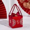 Caixa de Doces Quadrada Fosca para Casamento Chinês Caixa de Doces Criativa Portátil para Casamento Presente de Retorno Lua Cheia Caixa de Papel Atacado
