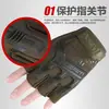 Luvas Camufladas de Forças Especiais para Homens, Esportes e Fitness Meio Dedo Ciclismo ao Ar Livre Montanhismo Táticas de Combate Sem Dedos Finas