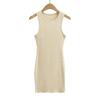 Vestido Colete Estilo Sexy Europeu e Americano para Mulheres 2024 Verão Novo Justo e Sexy para Usar por Baixo Sem Mangas Saia Curta Justa ao Quadril