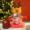 Bolsa de Maçã de Natal, Bolsa de Presente de Véspera de Natal, Bolsa de Maçã com Cordão, Bolsa de Presente com Cordão de Doces de Pelúcia do Papai Noel