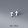 Aurchi Plata S925 Diamante Ópalo Sintético Aretes Estilo Ins Diseño de Lujo Accesible Joyería Geométrica para Oreja M03734