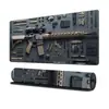 Mouse pad para jogos FPS transfronteiriço, tamanho grande, com designs de armas e armamentos, adequado para mesas, extra grande e durável contra sujeira