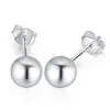 Pendientes de plata de ley S990 estilo estrella coreana aretes de bola lisa de plata adecuados para pendientes de hombre y mujer