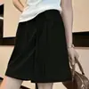 Calça-Saia de Trabalho de Secagem Rápida Estilo Americano para Mulheres, Modelo Fino de Verão 2026 Novo Estilo, Shorts Esportivos Casuais Largos Azul Marinho