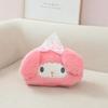 Coche de Dibujos Animados Montado en Vehículo Peluche My Melody Kuromi Lucifer Hogar Caja de Pañuelos Extraíble Decoración de Escritorio Portapañuelos