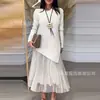 Amazon Transfronterizo 2025 Otoño Exportación Europea y Americana Nuevo Moda Femenina Casual Top de Punto Falda con Tirantes Traje