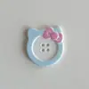 Novos acessórios de botão de cabeça de gato KT acessórios de roupa diy acessório de cabeça presilha de cabelo capa de celular furo decorativo decoração de sapatos