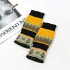 Luvas de Tricô Coloridas Estilo Novo Floco de Neve de Natal Transfronteiriças Fair Isle Quentes Luvas de Lã Tricotadas com Tela de Toque