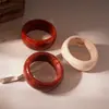 Pulseira Redonda Irregular de Acrílico Cor de Café Europeia e Americana Transfronteiriça, Pulseira Elegante Exagerada, Joia Vintage de Alto Padrão para Mulheres