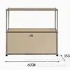 Aparador de Aço Inoxidável Usado, Gabinete de TV Moderno Minimalista, Cômoda com Gavetas de Armazenamento, Gabinete Lateral