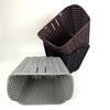 Cesta de Lingote Dianteira para Bicicleta Carro Elétrico Estrutura de Plástico Trançado Cesta tipo Rattan Cesta de Passeio com Tampa