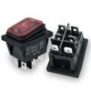 Interruptor Iluminado à Prova d'Água em Formato de Barco Kcd4 Interruptor em Formato de Barco 6 Pés 3 Engrenagens 4 Pés 2 Engrenagens Slots Duplos para Cartão Painel Fosco Alta Corrente