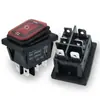 Interruptor Impermeable para Barco de 30A con Luz Kcd4 Forma de Barco 6 Pies 3 Engranajes 4 Pies 2 Engranajes Doble Ranura para Tarjeta Panel Mate