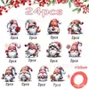 Gnomo de Navidad de Cara Plana 2D, Muñeco de Papá Noel, Árbol de Navidad, Decoración para Fiesta en Casa Navideña, Adorno Colgante de 24 Piezas