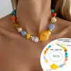 Collar de cuentas de resina de colores estilo bohemio transfronterizo europeo y americano Collar apilado de cuentas CCB de forma especial retro