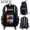 Crazy Element City Mochila Escolar de Estudiante de Anime Elemental Mochila con Carga USB Mochila con Estampado de Dibujos Animados