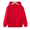 Chicos y Chicas Primavera y Otoño Nueva Chaqueta Cardigan con Capucha Sudadera Delgada Lisa de Manga Larga Camisa con Cremallera Chaqueta Deportiva para Niños