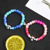 Amazon Más Vendido Transfronterizo Azul Rosa Cristal Cuentas DIY Anime Stitch Pulsera Pulsera de Amistad Joyería
