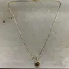 Collar de Corazón con Cuentas de Ojo de Tigre de Doble Capa Estilo Coreano Nuevo Diseño de Nicho Cadena para Clavícula de Lujo Ligero Collar de Moda