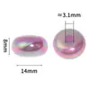 Nuevas Cuentas de Rueda Agrietada de Alta Transparencia de Colores Plaqueado UV con Brillo Fino Cuentas de Ábaco Bolígrafo con Cuentas DIY Accesorios para Pulseras y Joyería